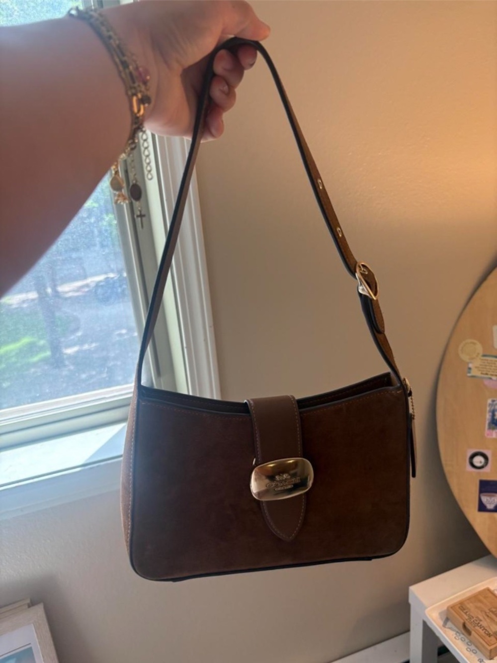 Rare Eliza suede coach shoulder bag